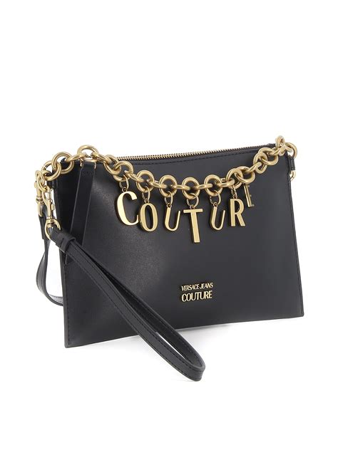 bolso versace negro y dorado|Versace Jeans Couture Bolsa Crossbody Couture .